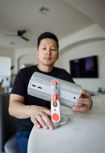 Where would you use this? Living room, backyard, camping? The @xgimitech MoGo 4 Laser is more than just a projector, it’s a whole entertainment system in one! ✓ Triple Laser Technology (550 ISO Lumens) ✓ 120-inches at 1080p ✓ 4 x Magnetic Creative Filters ✓ 8 Colors Ambient Light ✓ Harmon Kardon Speakers 2 x 6 W ✓ Google TV ✓ 2.5H Battery (5H w/ PowerBase Stand) ✓ Bluetooth Remote Mini Remote 🔗 Link in bio! #XGIMI #MoGo4Series #PortableProjector