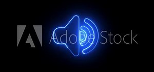 Icon of Sound on Isolated Background. Symbol of Audio technology, music, and sound. Animation of speaker volume logo.