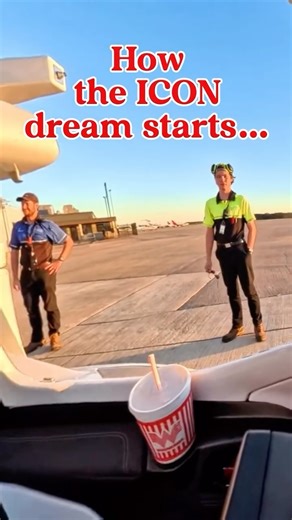 Iconic Flight on Instagram: "(Part 1) Just one look at the ICON A5 and he was hooked. That’s how the ICON dream starts, so stay tuned for (Part 2) and his own flight in the ICON. Back story- Camera accidentally caught our line guy a KCLL falling in love with the ICON A5—circling, studying, and already dreaming. Loved capture so we made an ad from it. He was such a good sport about being on IG, I promised him a flight in return… #ICONA5 #iconicflightllc #iconaircraft #PilotDreams #AviationLove #F