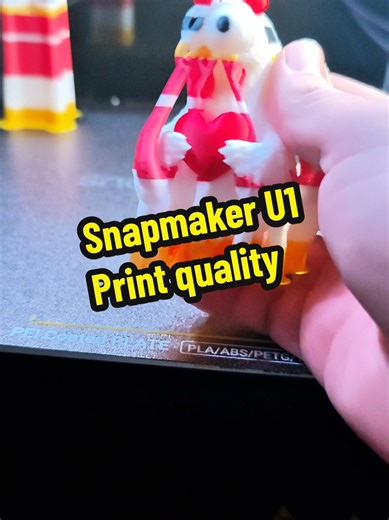 Print time: 3.40 hours Printer: Snapmaker U1 Filament: Snapmaker PLA Basic File: Makerworld ID 2280229 (love-chicken) #snapmaker #3dprinter #multicolorprinting #easter #3ddruck @Snapmaker