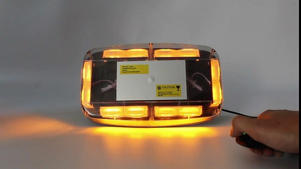 IYF 12 Inch Strobe Lights for Trucks, Roof Top Strobe Light Magnetic Mount Emergency Safety Warning LED Flashing Light Bar for 12-24V Construction Vehicles Snow Plow Tractors Trucks (White Amber)