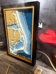 Laser Cut Outer-banks Map - Etsy