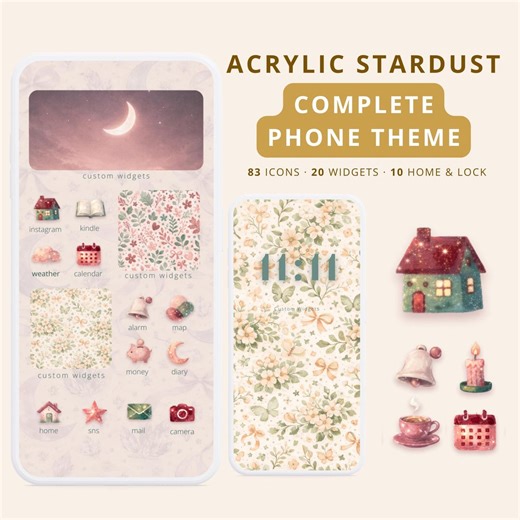 83 App Icons   20 Widgets   10 Lock Screens | Stream Deck Compatible iPhone Theme Pack | Feminine Aesthetic Home Screen Icons - Etsy UK