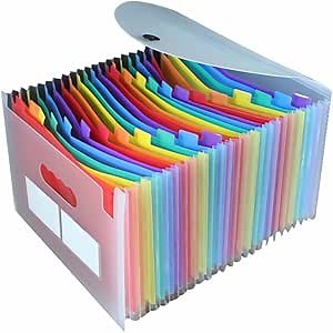 Pockets Rainbow Multi File Folder Organizer Letter Pocket Organizer for Home Office and School Accordion Document Holder