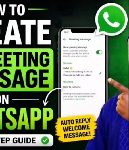 How to Set Up Greeting Message on WhatsApp Business (Auto Reply Tutorial)