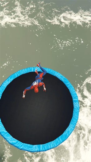 Spiderman Water Fail in GTA 5 Ragdolls 😱 | Funny Physics Moments #shorts