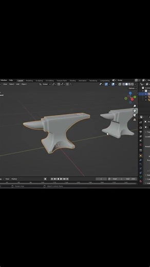 Anvil in Blender 3D #blender #3d #shorts
