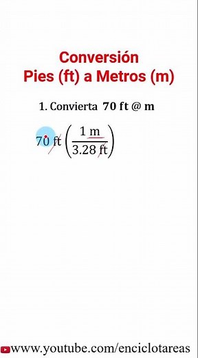 Convert 70 feet to meters (ft to m) #conversion #feet #meter