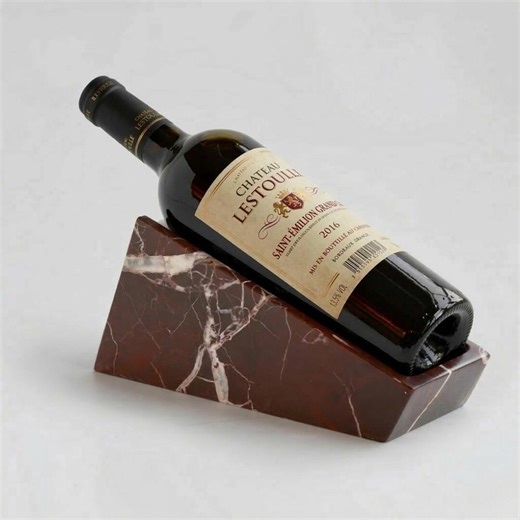 Red Marble Wine Rack: Bottle Holder, Minimalist Natural Stone Wine Display Stand - Etsy