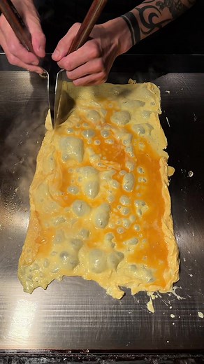 Teppan Cheese Dashimaki Tamago — Fluffy Dashi Omelette in Jiyugaoka
