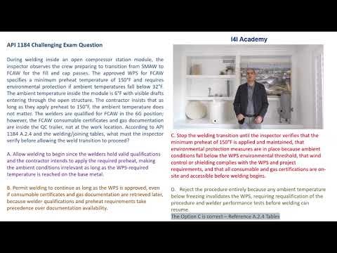 API 1184 Exam Question - Challenging Welding Question