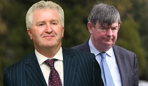 Woulfe sits with court colleague George Birmingham who he accused after Golfgate debate - Extra.ie