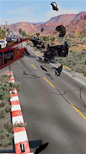 Realistic Highway Car Crashes #313