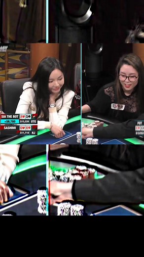 Sia The Bot Goes ALL IN Pre Flop vs Sashimi ♤ $13k Pot #LivePoker #Poker #Holdem #TexasHoldem
