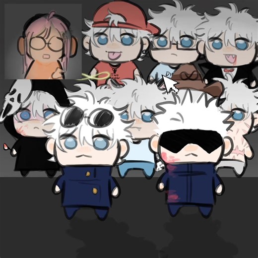 onejo twojo redjo bluejo !!! guys this gojoverse is taking over my LIFE i need to draw every variant #gojo #gojousatoru #jjk #fypシ #jujutsukaisen