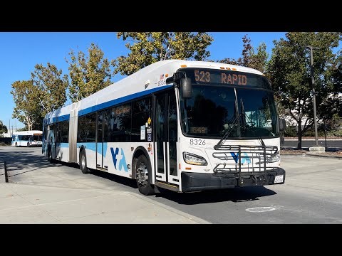 (FULL ROUTE) Santa Clara VTA New Flyer XDE60 #8326 on Route Rapid 523 - to San Jose State