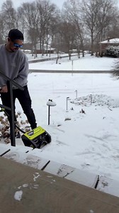 Most satisfying snow removal! Battery powered snow shovel! #ryobi #ryobitools #snow #snowcleanup #snowremoval #tool #winter | Newbuild Newlyweds