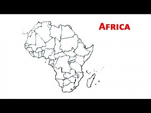 Africa: How to draw map of Africa || Africa map with country outlines
