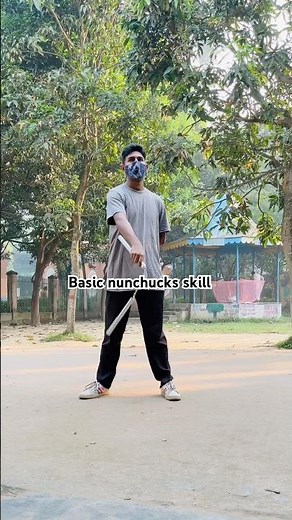 Kungfu Nunchuck chain-stick practice