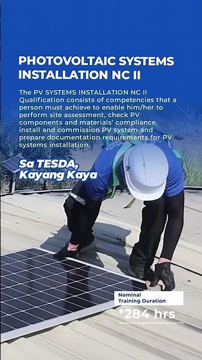 PV Systems Installation NC II