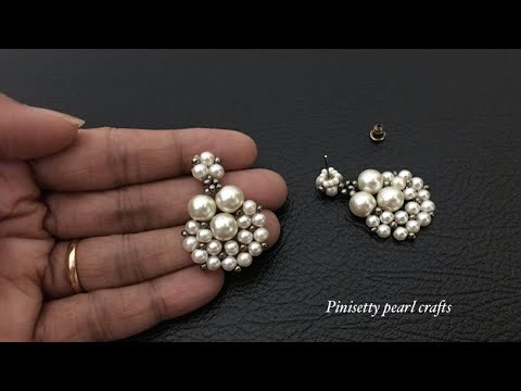 DIY Fan Earrings || How to make Beaded Stud fan Earrings || beaded earrings tutorial/beaded studs