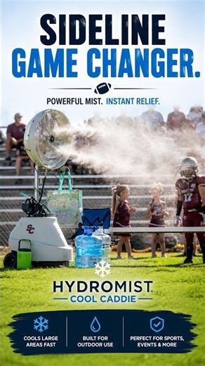 HydroMist Cool Caddie Portable Misting Fan for Powerful Outdoor Cooling