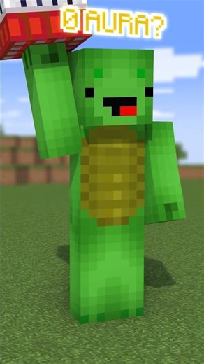 JJ stole Mikey’s AURA! 💀 #minecraft #shorts