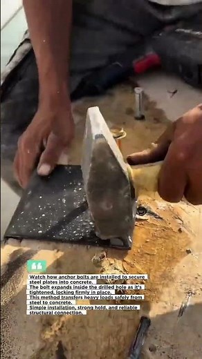 Installing Anchor Bolts into Concrete #ConstructionUSA #ConcreteAnchor #Bolting