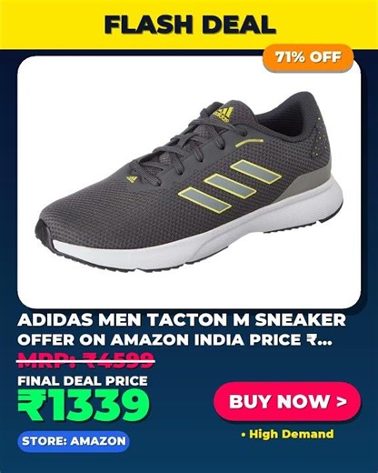 FLASH DEAL - adidas Men Tacton M #Sneaker Offer on #Amazon India #shorts