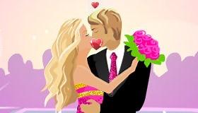 Juego de besos de Barbie y Ken