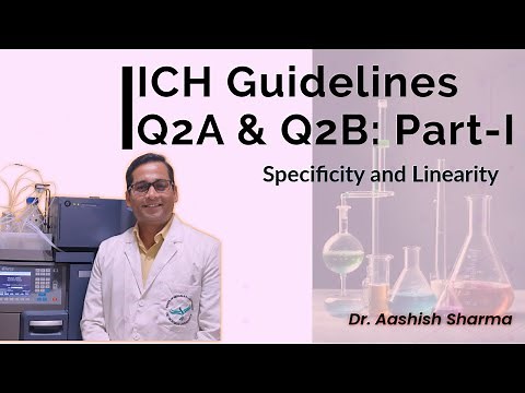 ICH Guidelines For Analytical Method Validation (Q2A and Q2B); Specificity and Linearity Part- I