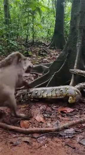 Wild Boar vs Python: Tense Forest Standoff