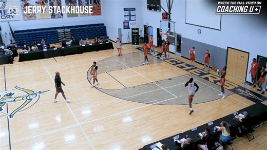 Coaching U on Instagram: "Golden State Warriors assistant coach Jerry Stackhouse demonstrates this 4 out motion concept to generate movement and space for easy scoring opportunities."