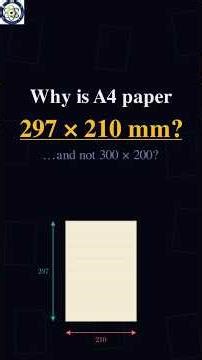 Why is A4 Paper EXACTLY 297x210mm? #ffsc #maths#shorts