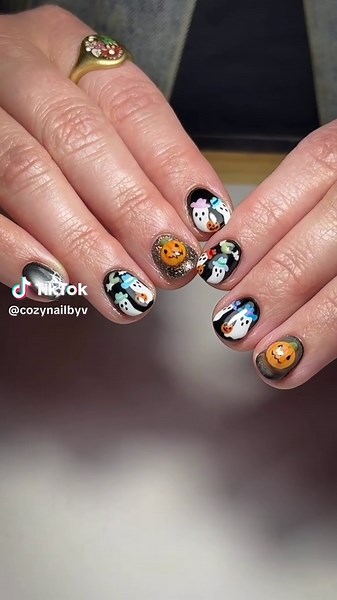 Creative Halloween Nail Art Ideas for Ghost and Cowboy Themes