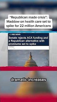 'Republican made crisis': Maddow on health care set to spike for 22 million Americans