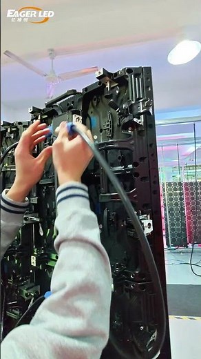 No extra cables needed, modular installation. #ledscreen #ledwall #ledmodule #eagerled #rentalled