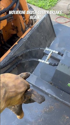 Wolverine brush cutter breaks AGAIN! #brushhogging #diesel #brushclearing #skidsteer