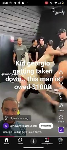 kid georgio getting taken down. he cheated this man out of $1000