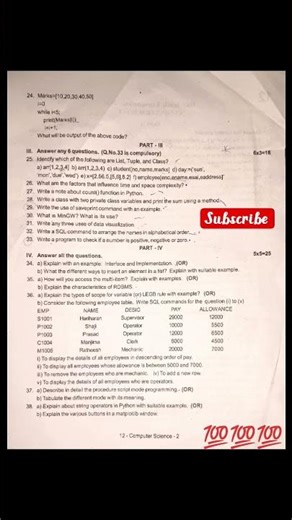 12th CSC half yearly question paper 2025 with answers (one marks)