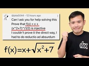 Proving f(x)=x+sqrt(x^2+7) is injective
