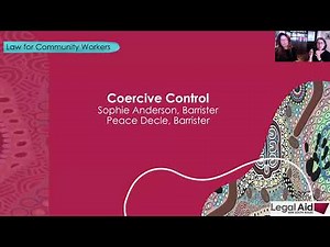 Coercive Control | Law for Community Workers Webinar