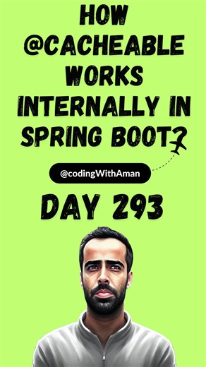 Aman Sahni on Instagram: "Cacheable annotation in Spring boot #coding #java #javascript #codinglife #codingisfun #codingbootcamp #codingforkids #creativecoding #javaprogramming #codingdays #javadeveloper #systemdesign #designsystem #systemsdesign #codingtips #codingproblems #codingcommunity #codingschool #webdevelopment #webdeveloper #softwaredeveloper #softwareengineer #programmerlife #100daysofcode"
