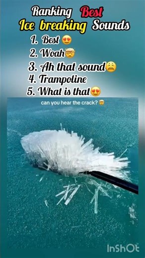 Satisfying ice breaking sounds😍 #top5 #entertainment #icebreaking