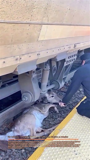 Tier festhalten: Vorsorgliche Maßnahme zum Schutz eines Kängurus am Bahngleis