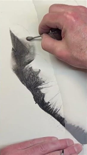 WIP. 90 minutes of drawing a thumb. #hyperrealism #hypersurrealism #charcoalpencil #wipwednesday
