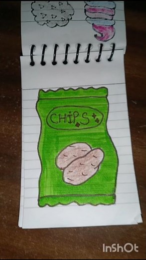✨cute chips packet drawing for beginners/Easy fun doodle