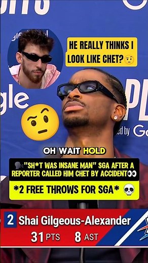 SGA FUMING he got called Chet😮