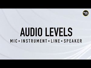 The 4 Audio Levels (mic instrument line speaker)