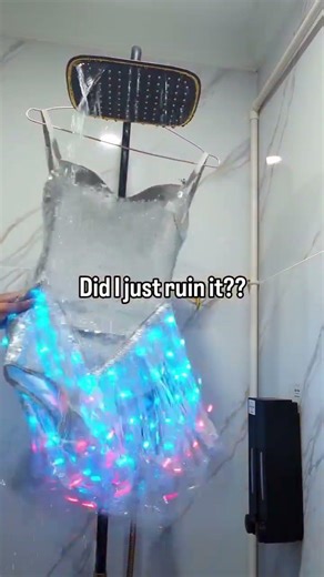 Water-Resistant LED Fringe Sequin Dress for Festival and Night Events